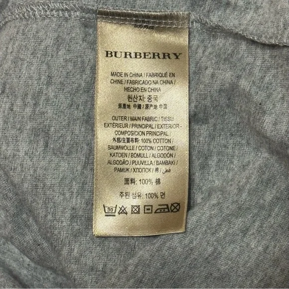 NWT Burberry Multicolor Logo XL Gray Short Sleeve T-Shirt Holiday Gift Ready - Picture 7 of 8